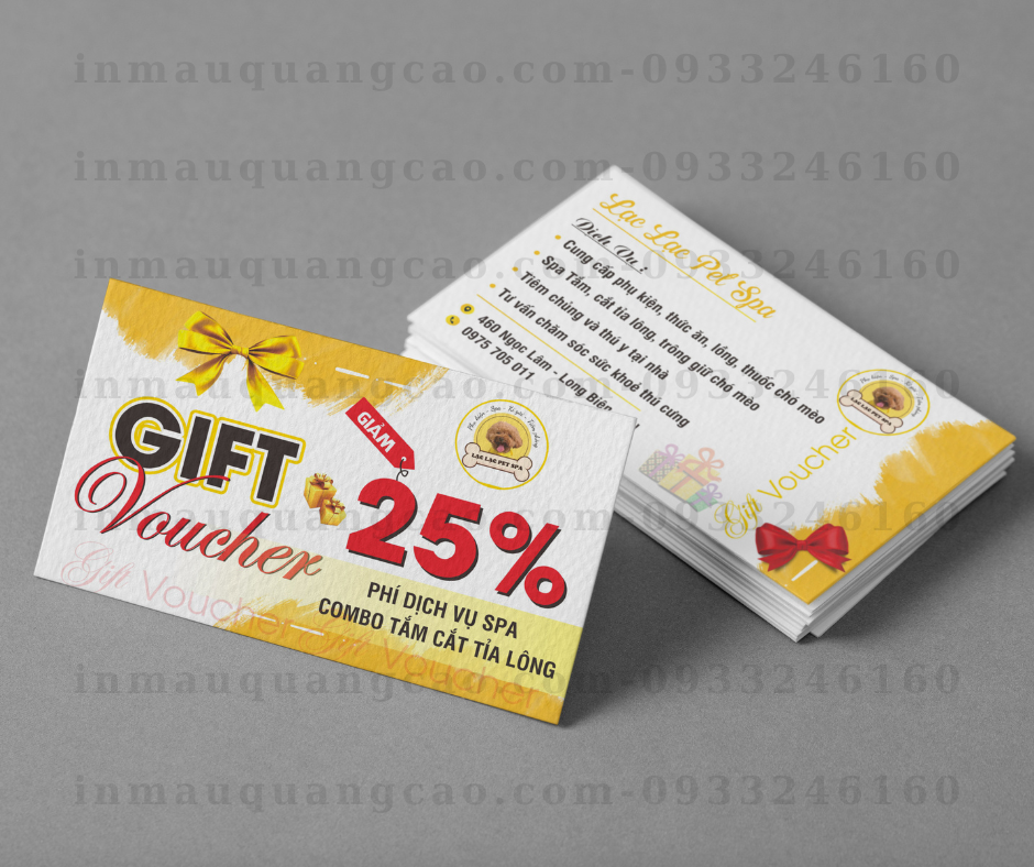 Mẫu voucher giảm giá Pet shop